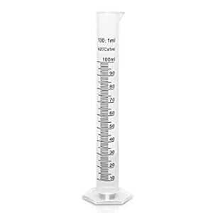 Measuring Cylinder, Hex Base, Plastic, 100ml