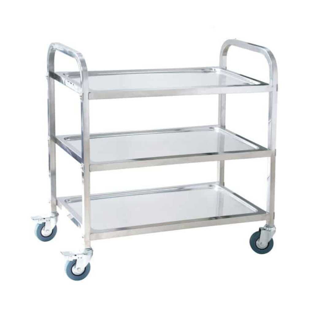 Trolley For Lab Trolleys Laboratory Stainless/Steel 3 tier (Tea Trolleys)* - Love Science