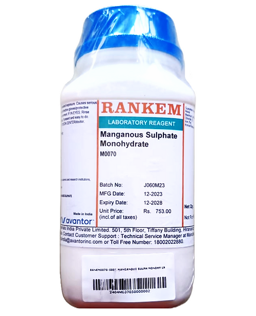 Manganous Sulphate Monohydrate AR 500g