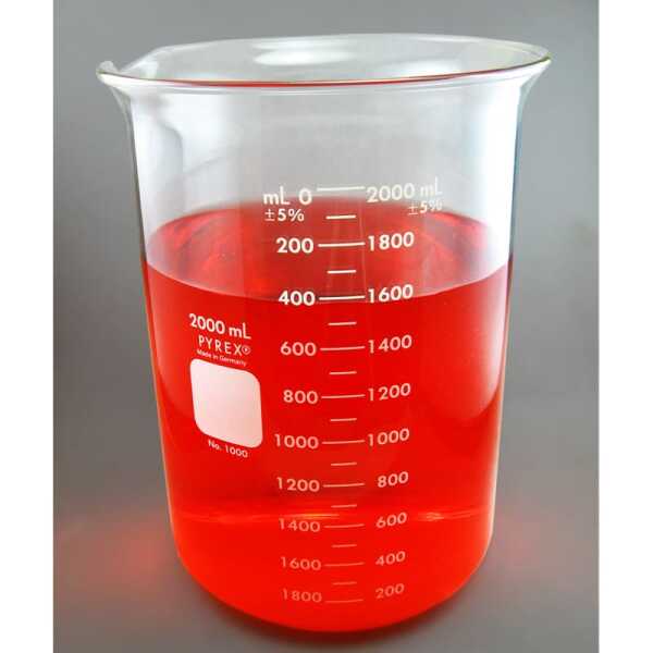 Beaker,Glass Low Form 2000ml*